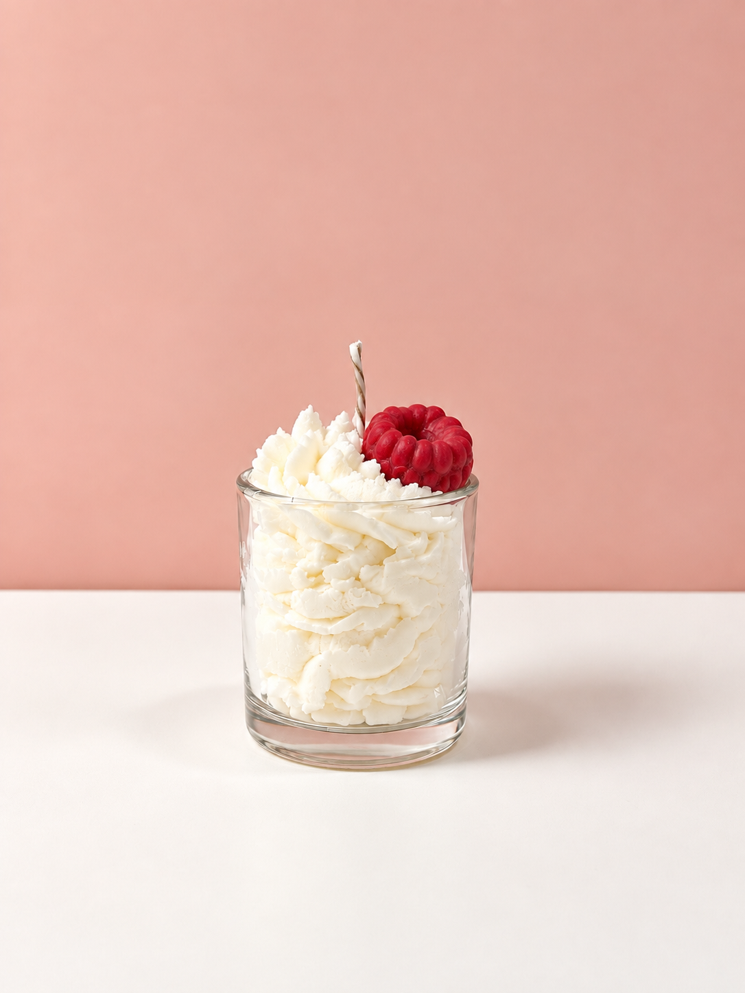 Mini Raspberry Ice Cream Candle