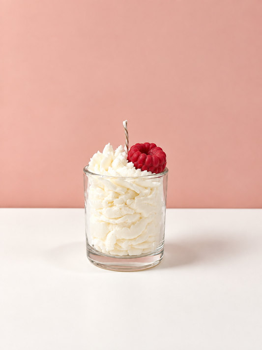 Mini Raspberry Ice Cream Candle