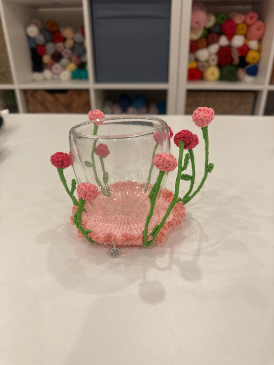 Pink Flower Coaster