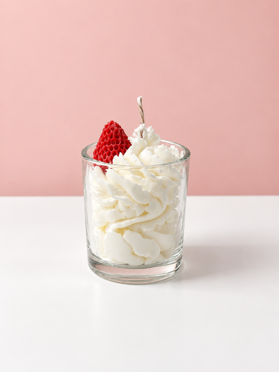 Mini Strawberry Ice Cream Candle